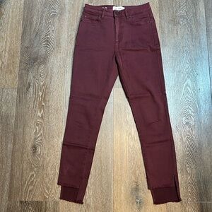DL1961 Burgundy Fitted Jeans